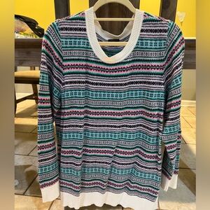 Colorful Talbots Sweater 1X